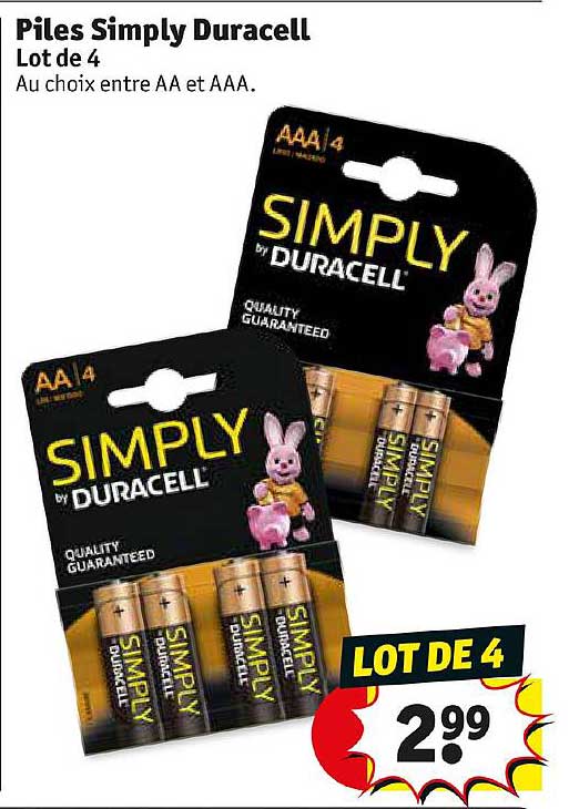 piles simply duracell
