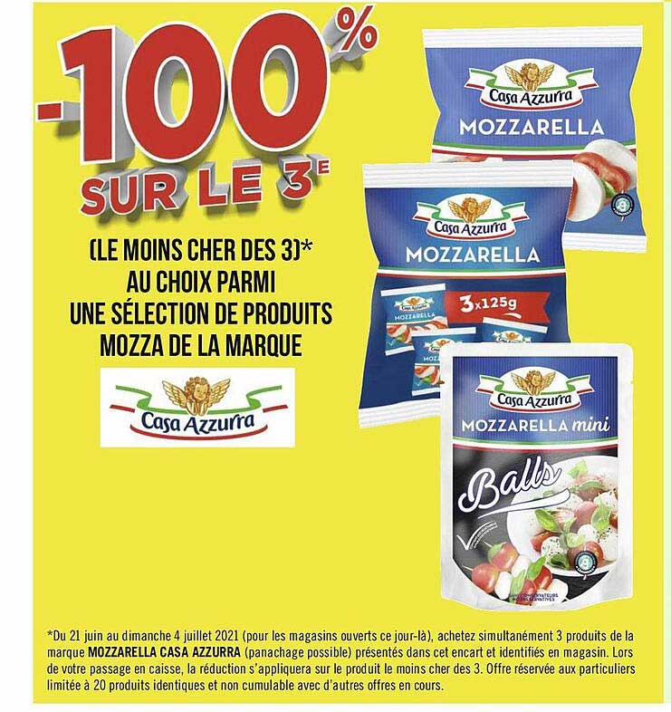 produits mozza de la marque casa azzurra