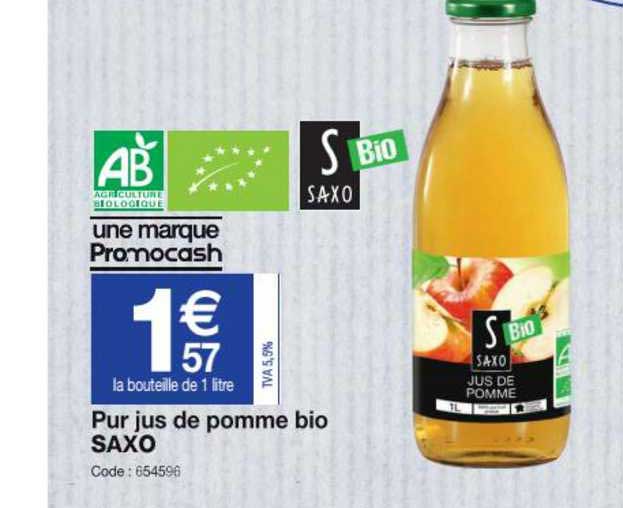 Pur Jus De Pomme Bio Saxo