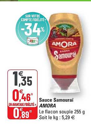 sauce samouraï amora
