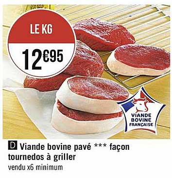 viande bovine pavé façon tournedos à griller