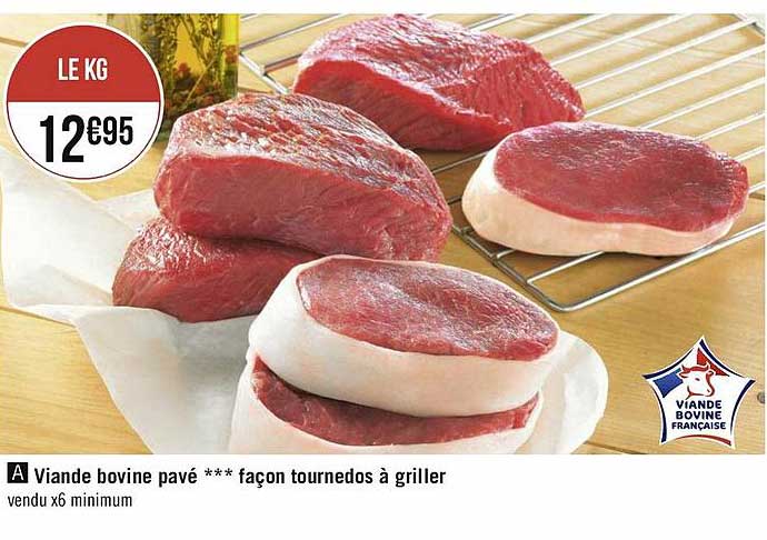 viande bovine pavé façon tournedos à griller