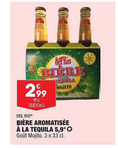 bière aromatisée à la tequila 5,9° del rio