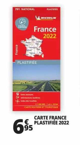 Carte France Plastifiée 2022