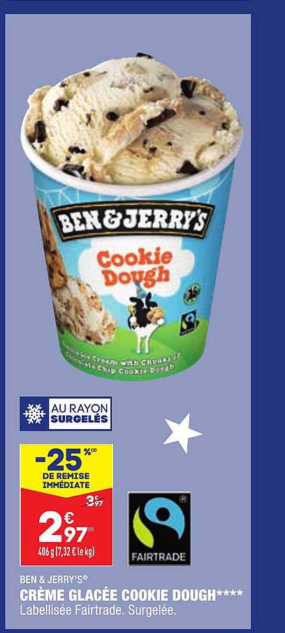 crème glacée cookie dough ben & jerry's
