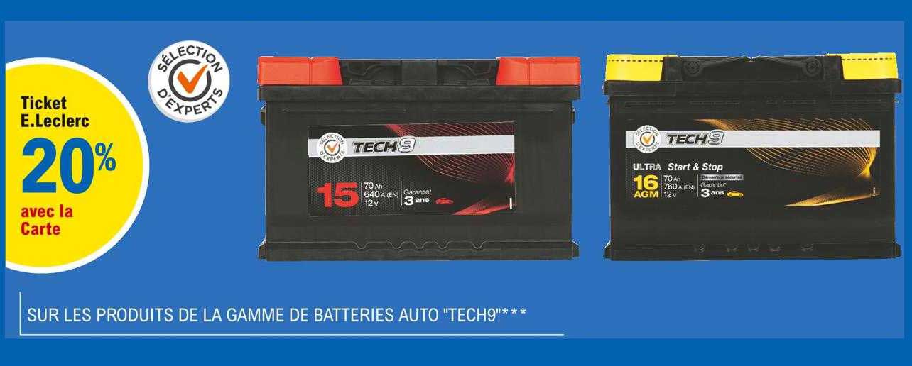 La Gamme De Batteries Auto "tech9"