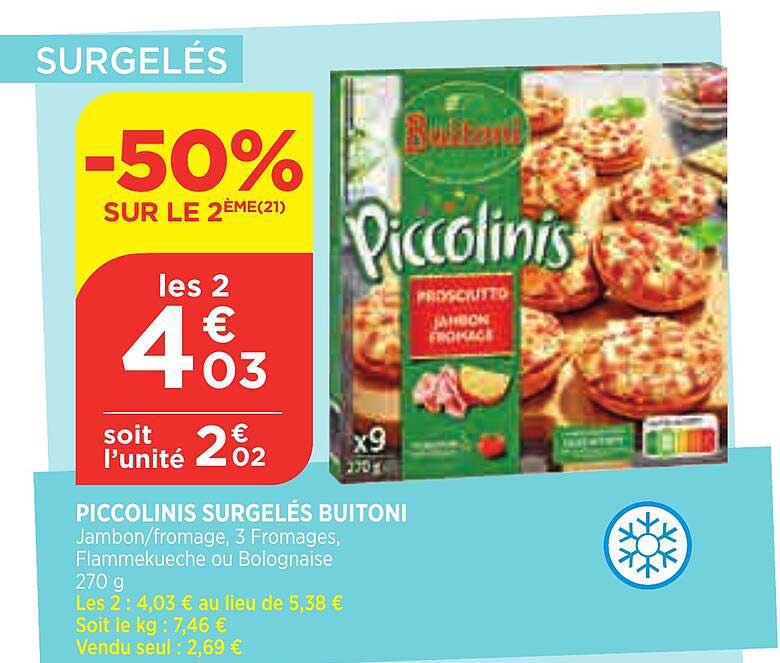 Piccolinis Surgelés Buitoni