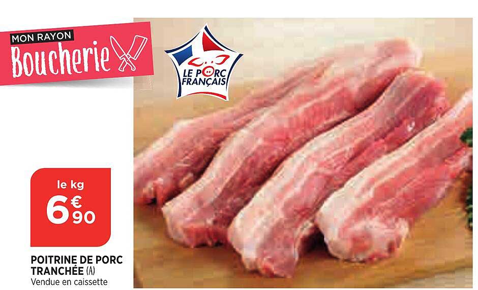 Poitrine De Porc Tranchée