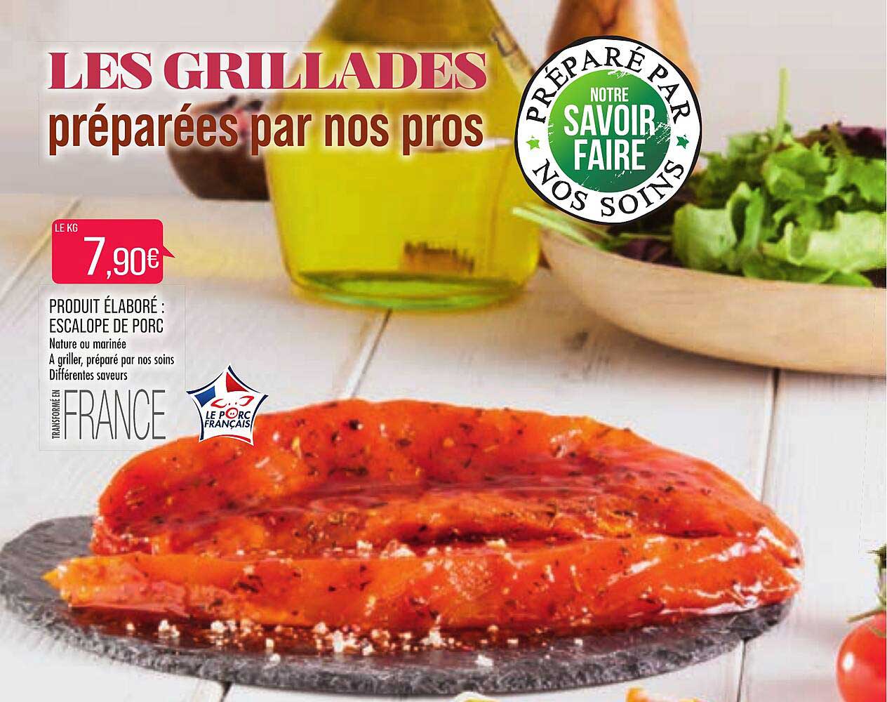 produit élaboré : escalope de porc