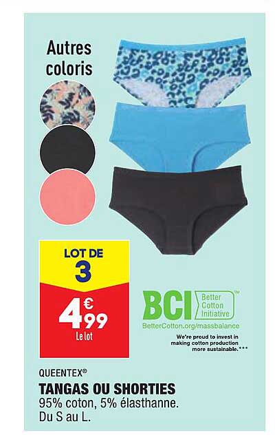 tangas ou shorties queentex