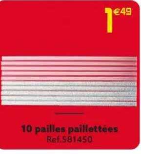 10 pailles pailletées