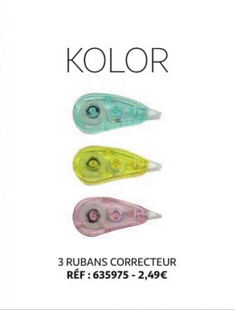 3 Rubans Correcteur Kolor