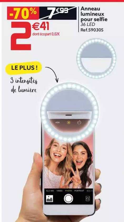 anneau lumineux pour selfie