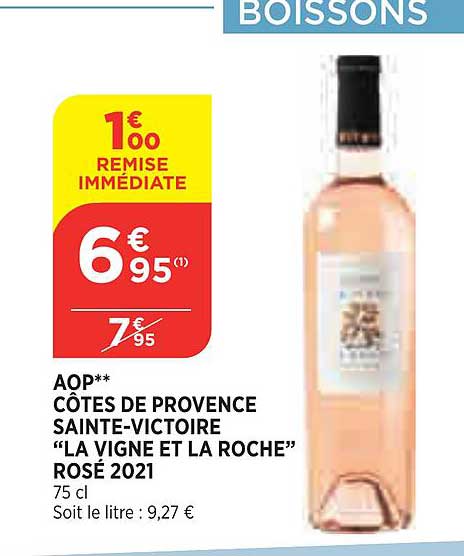 aop côtes de provence sainte-victoire "la vigne et la roche" rosé 2021