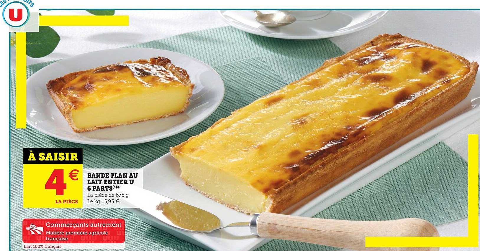 Bande Flan Au Lait Entier U 6 Parts