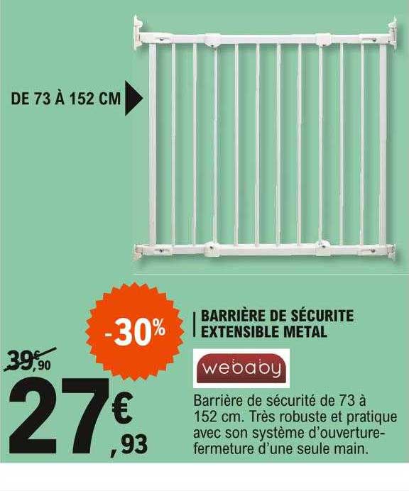 Barrière De Sécurité Extensible Métal Webaby