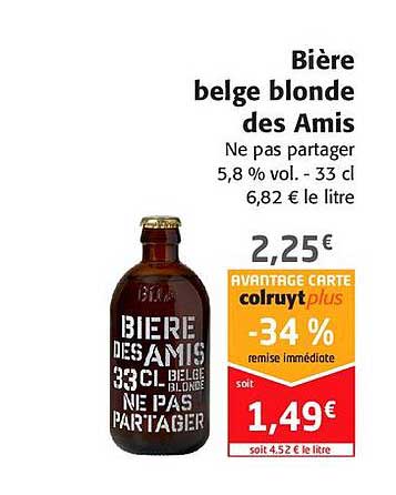 bière belge blonde des amis