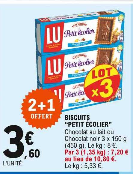 Biscuits "petit écolier"