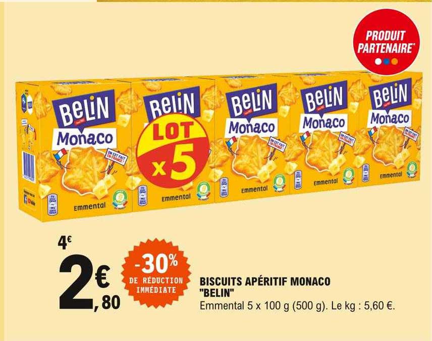 Biscuits Apéritif Monaco "belin"