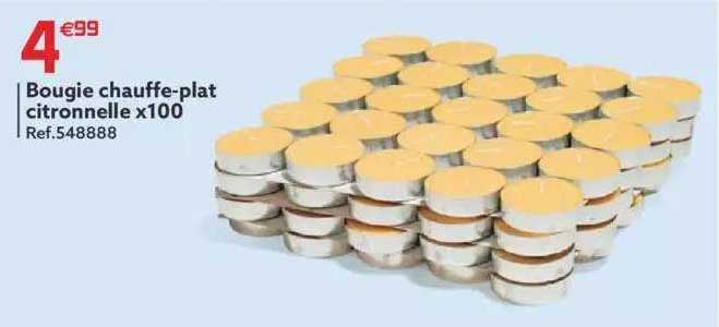bougie chauffe-plat citronnelle x100