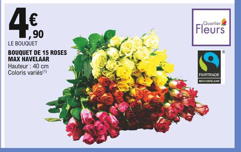 Bouquet De 15 Roses Max Havelaar