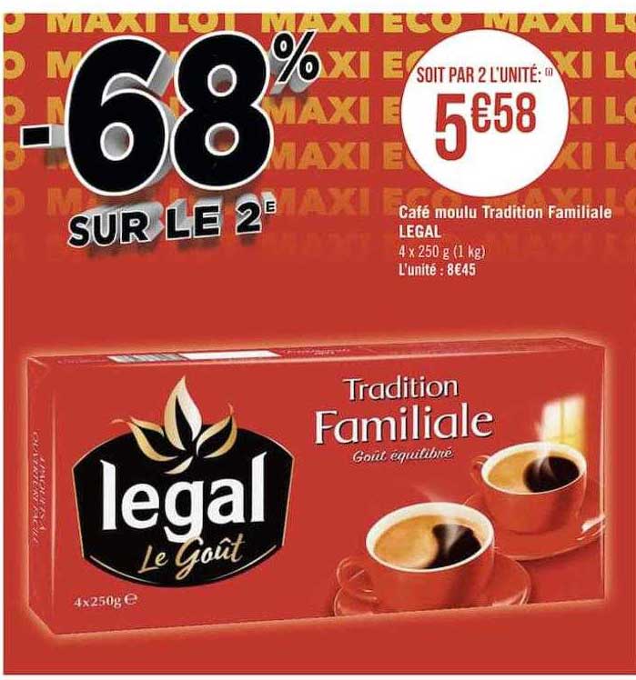 Café Moulu Tradition Familiale Légal