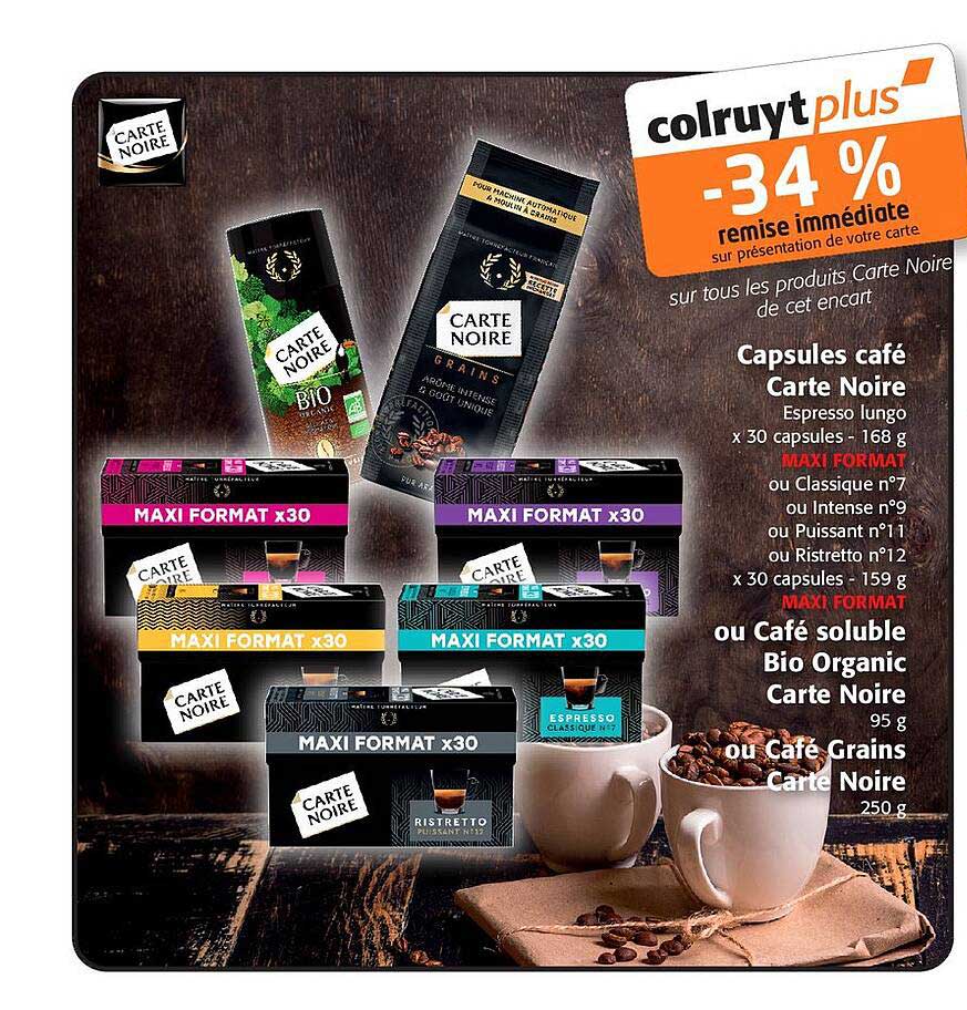 Capsules Café Carte Noire Ou Café Soluble Bio Organic Carte Noire Ou Café Grains Carte Noire