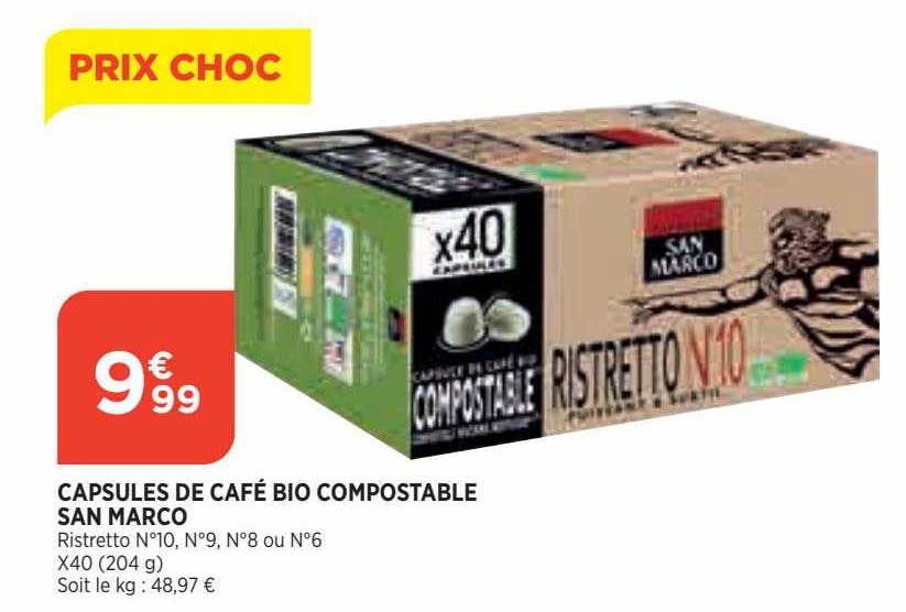 capsules de café bio compostable san marco