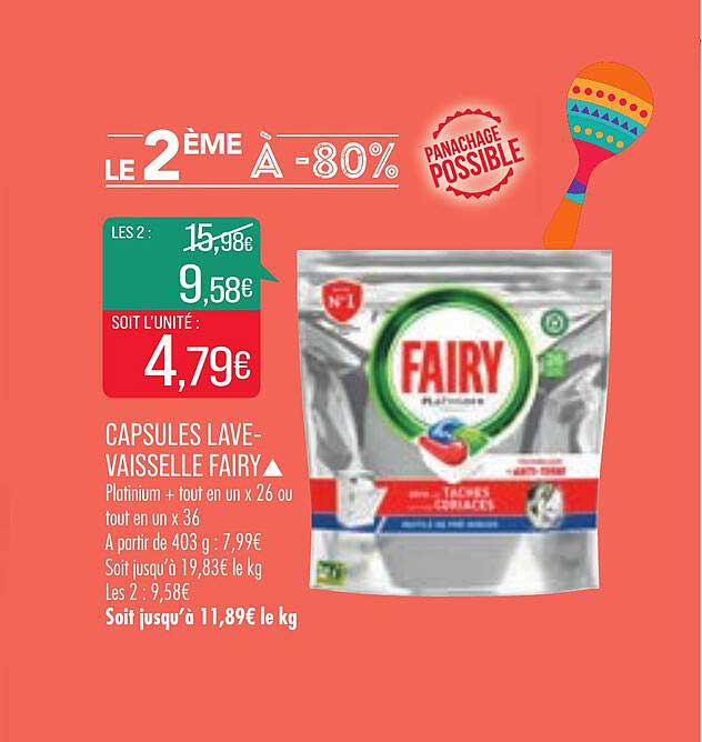capsules lave-vaisselle fairy