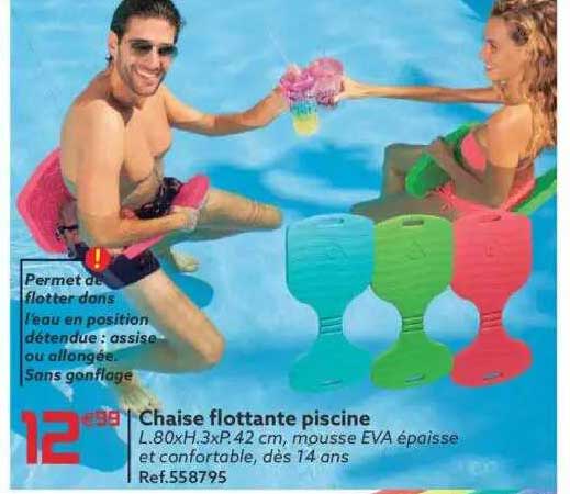 chaise flottante piscine