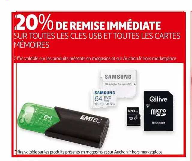 clés usb et cartes mémoires