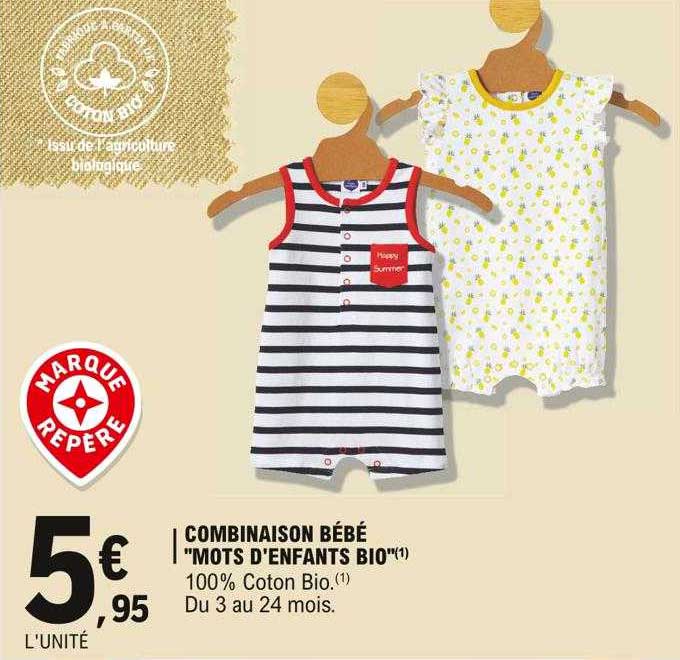 combinaison bébé "mots d'enfants bio"