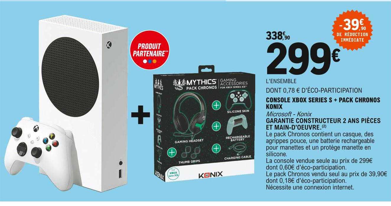 console xbox series s + pack chronos konix