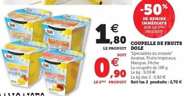 coupelle de fruits dole