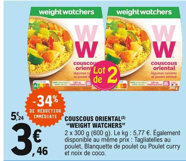 couscous oriental "weight watchers"
