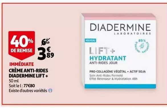 crème anti-rides diadermine lift+