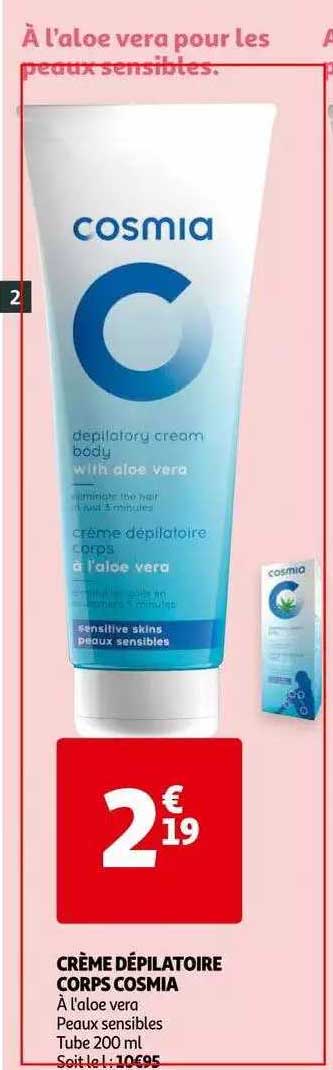 Crème Dépilatoire Corps Cosmia