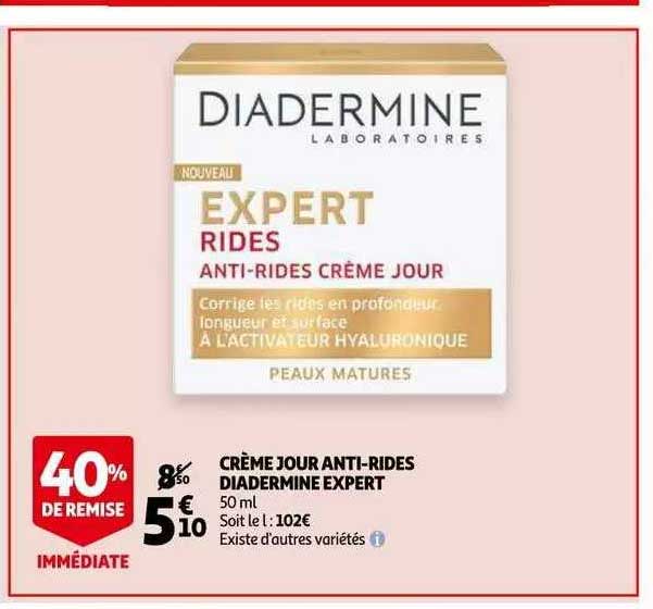 crème jour anti-rides diadermine expert