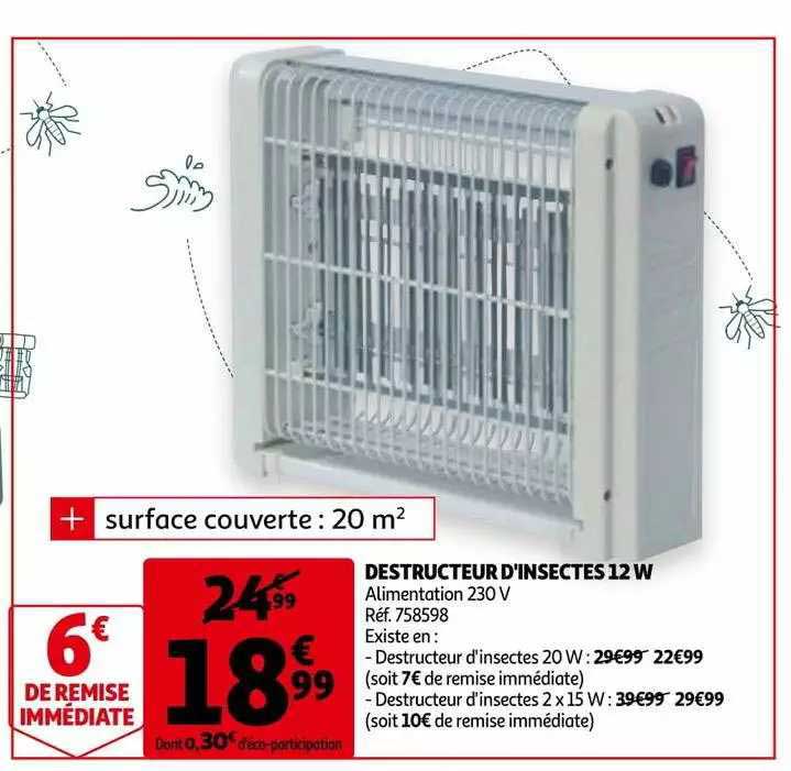 destructeur d'insectes 12 w
