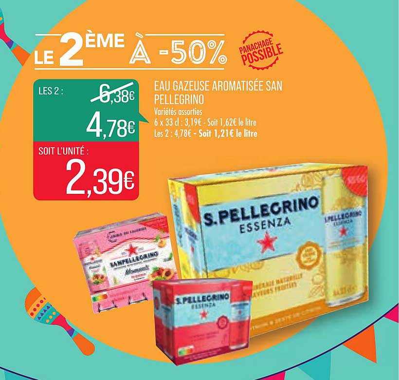 eau gazeuse aromatisée san pellegrino