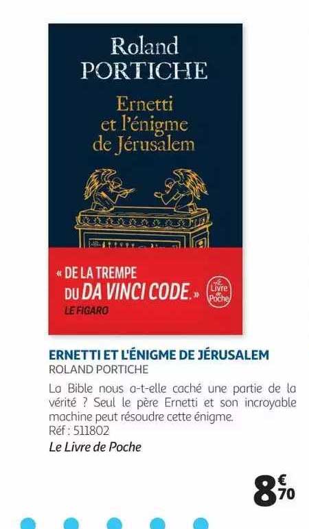 ernetti et l'énigme de jérusalem - roland portiche