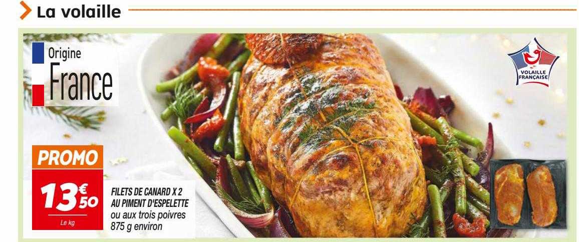 filets de canard x2 au piment d'espelette