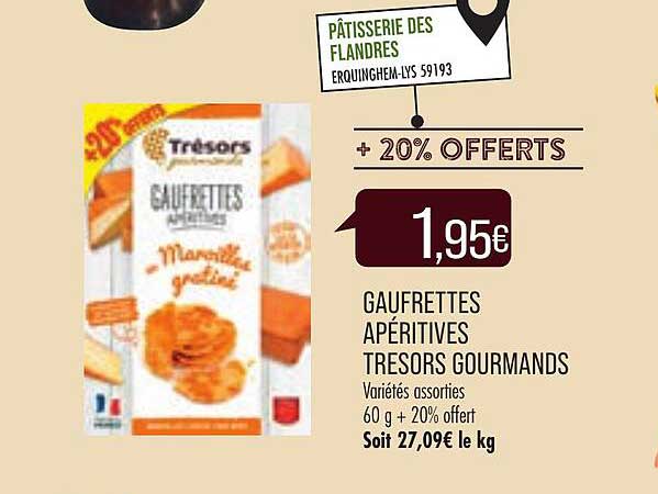 gaufrettes apéritives tresors gourmands