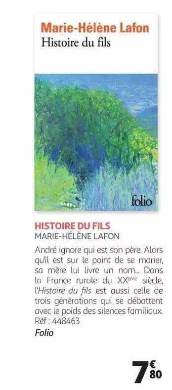 histoire du fils - marie-hélène lafon