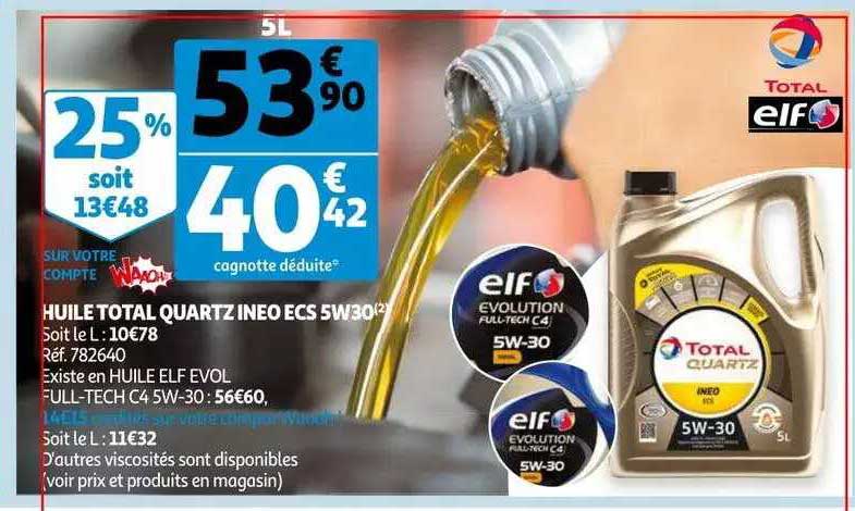 huile total quartz ineo ecs 5w30