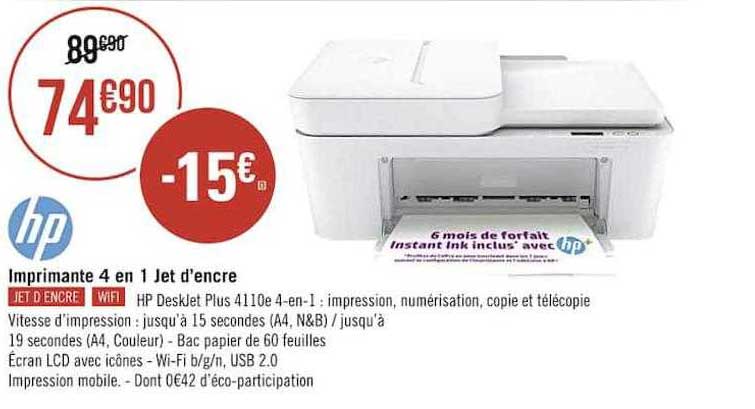 imprimante 4 en 1 jet d'encre hp