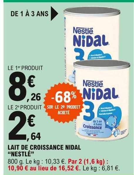 Lait De Croissance Nidal "nestlé