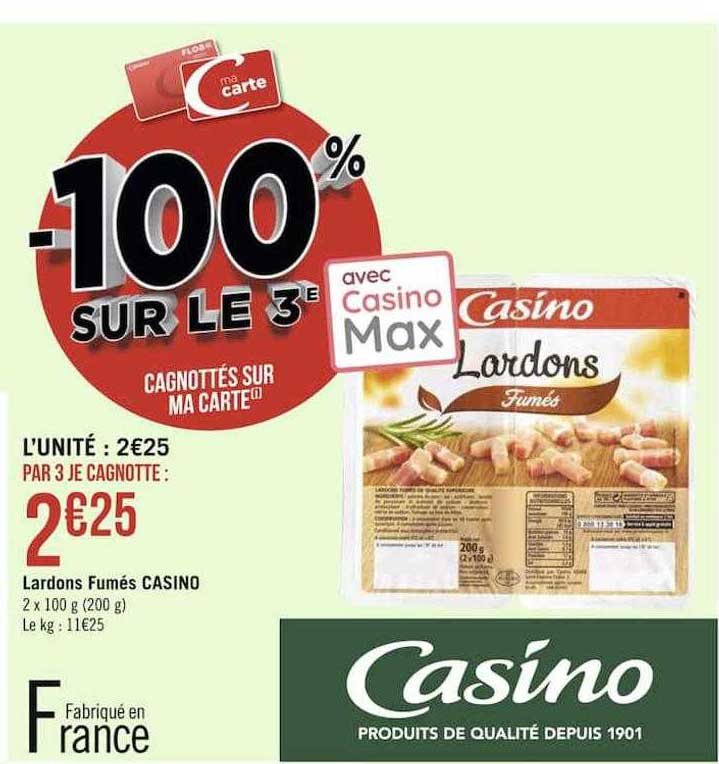 Lardons Fumés Casino