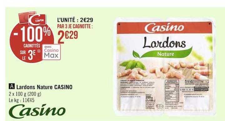 Lardons Nature Casino