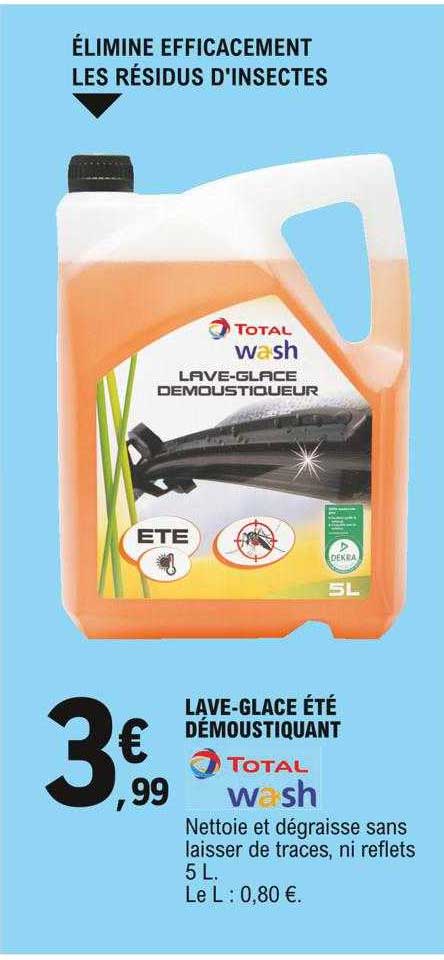 lave-glace été démoustiquant